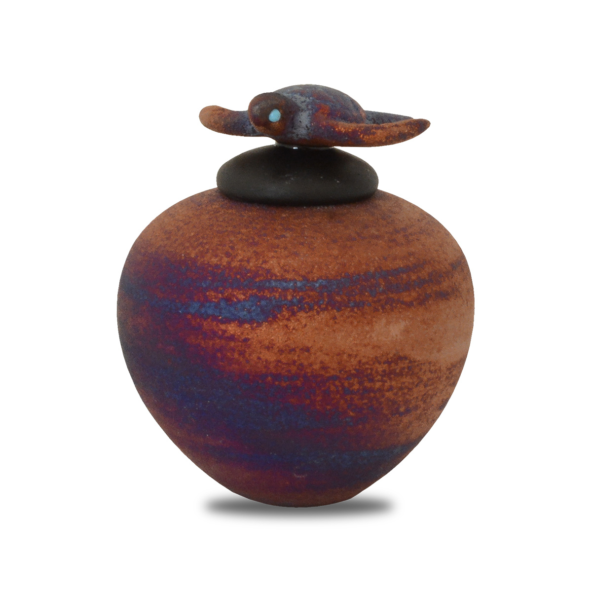 Rustic Turtle Raku Keepsake