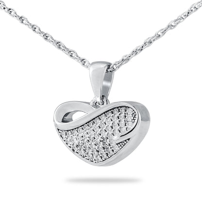 Gleaming Silver Crystal Necklace Keepsake