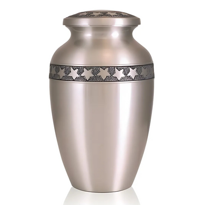 Star Bright Pewter Brass Urn
