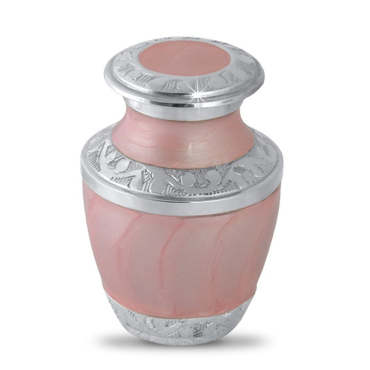 Pink Floral Metal Keepsake